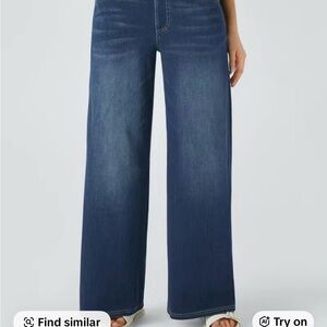 Classic Blue Wide-Leg Jeans